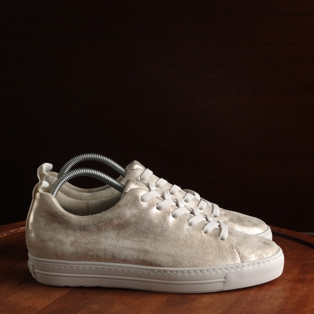 Paul Green Sneakers WMS SZ UK 8 US 10.5 Ajay Gold Metallic Modern Leather Shoes